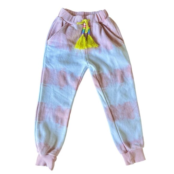 LOLA AND THE BOYS Tie Dye Sweat Pants Girls 4 4T Candy Heart Track Pants Sweats - Picture 1 of 5